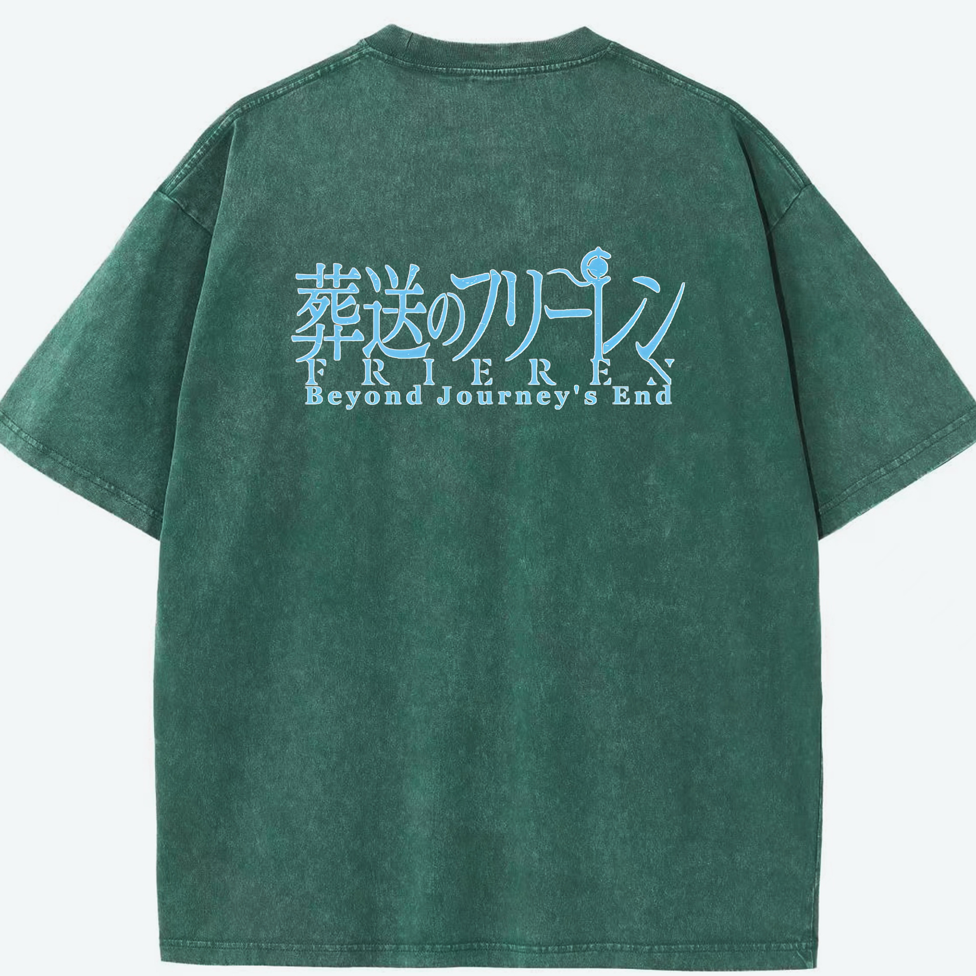 （画像用） 葬送のフリーレン Frieren 綿100% ヴィンテージ風 半袖Tシャツ（背面プリント）